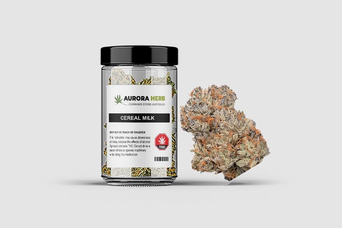 Cereal milk strain - cannabis flower in a jar